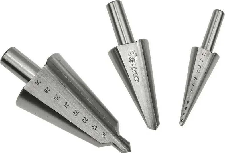 Geko Rinkinys bepakopis grąžtas 3 vnt.. 3-30mm (metalinė dėžutė) (50)