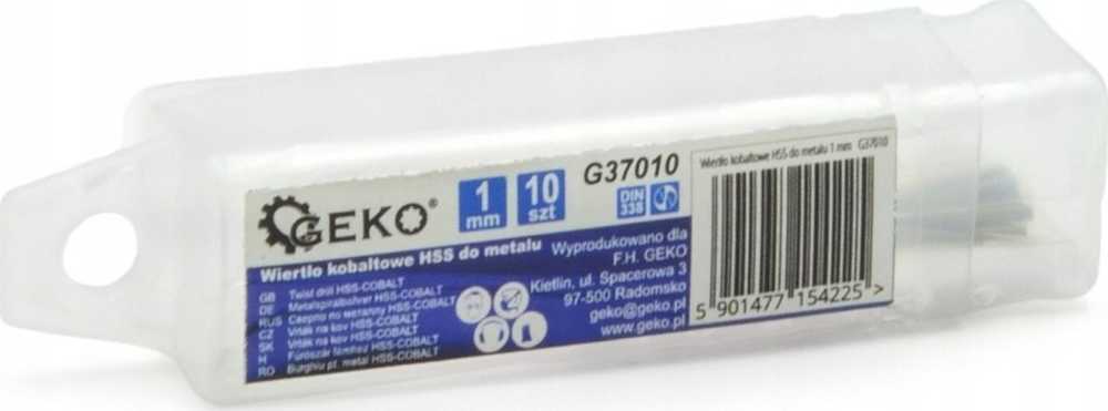 Grąžtas Geko gręžtuvas Kobaltinis HSS gręžtuvas metalui 1,5 mm (10/2520)