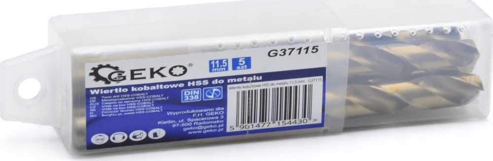 Geko Drill HSS kobalto grąžtas metalui 11,5 mm (5/105)