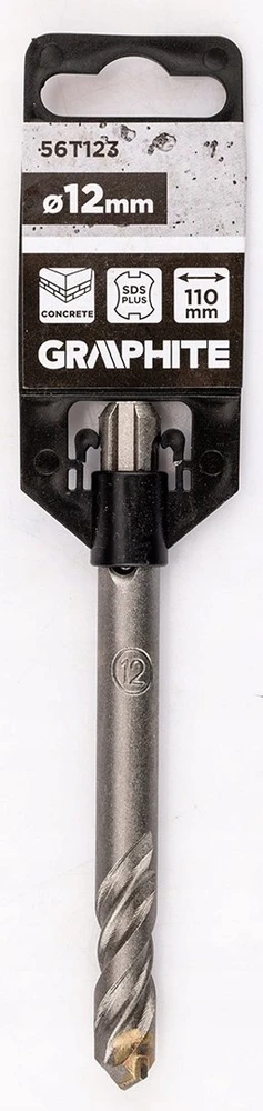 Graphite Wiertło SDS Plus dvigubas spiralinis betono grąžtas 12 x 110 mm