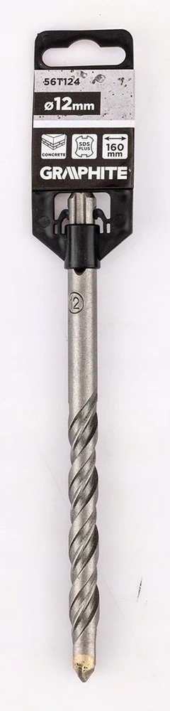 Graphite Wiertło SDS Plus dvigubas spiralinis betono grąžtas 12 x 160 mm