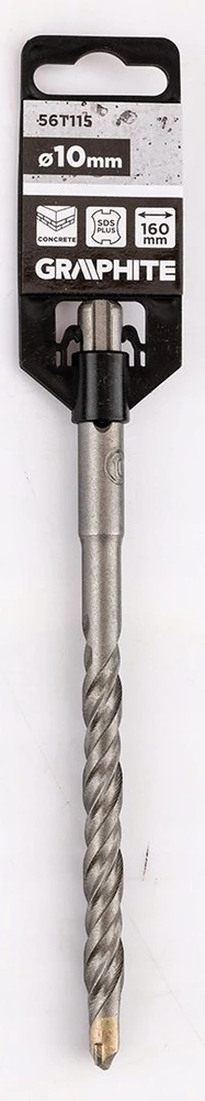 Graphite Wiertło SDS Plus dvigubas spiralinis betono grąžtas 10 x 160 mm