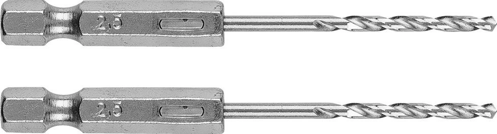 Wiertło Šešiakampis metalinis grąžtas 2,5 mm, 2 vnt.