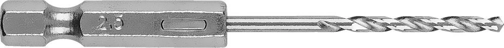 Wiertło Šešiakampis metalinis grąžtas 2,5 mm, 2 vnt.