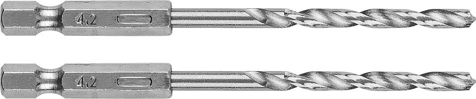 Wiertło Šešiakampis metalinis grąžtas 4,2 mm, 2 vnt.