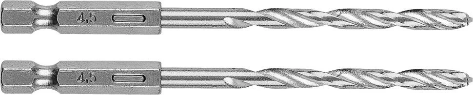 Wiertło Šešiakampis metalinis grąžtas 4,5 mm, 2 vnt.