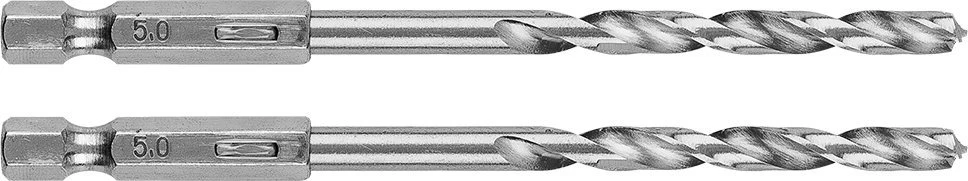 Wiertło Šešiakampis metalinis grąžtas 5,0 mm, 2 vnt.