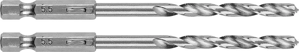 Wiertło Šešiakampis metalinis grąžtas 5,5 mm, 2 vnt.