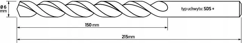 Hikoki Accessories Betono grąžtas HiKOKI 4 Cutter Plus SDS+ 6x215mm