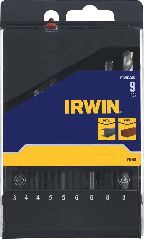 IRWIN GRĄŽTAS BETONUI METALUI HSS kompl. 9vnt. (3-8mm)