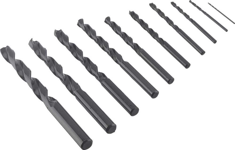 Grąžtas Irwin IRWIN DRILL METAL HSS-R DIN338 rinkinys, 10 dalių. 1-2-3-4-5-6-7-8-9-10 mm kasetėje.