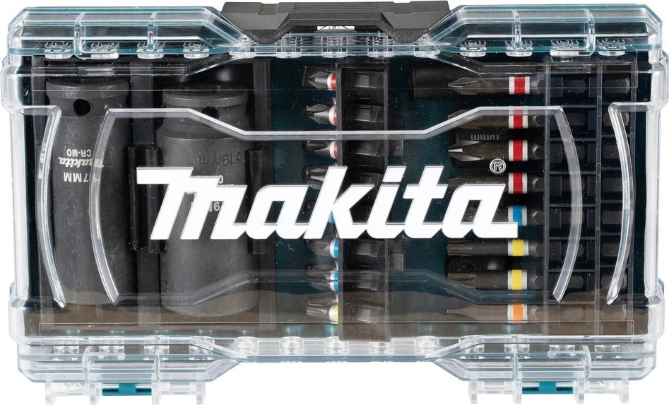 Grąžtas Makita 30 vnt. antgalių rinkiniai vitrininėje dėžėje E-07060