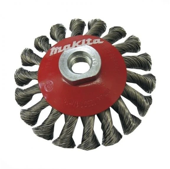 Makita Kūginis šepetys 115mm x M14; "pintas" 0,5mm, viela 125, 150, 180, 230mm D-39883