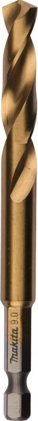 Grąžtas MAKITA grąžtai DO METALU HSS-TIN 1/4" HEX 9,0x102mm