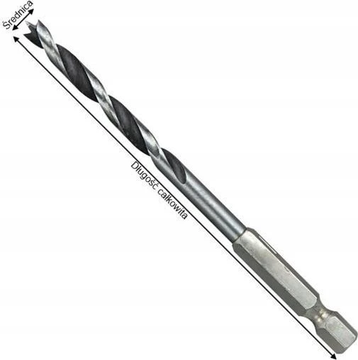 Grąžtas Makita 1/4" Spiralinis gražtas 6x200mm D-15992