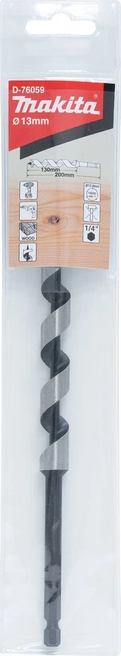 MAKITA GRĄŽTAS MEDIENAI 1/4″ HEX 13x200mm