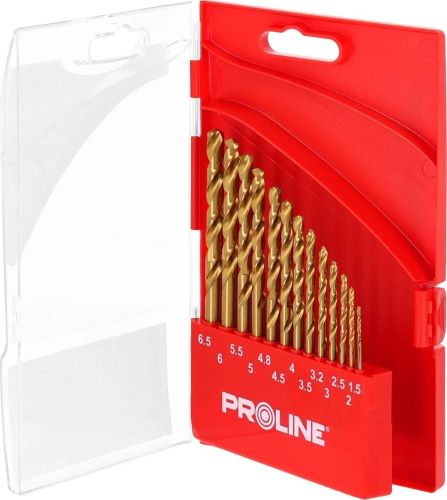 Grąžtas Wiertła Grąžtai metalui, hsstin, din338, šlifuoti, 13 vnt. (1,5–6,5 mm), prolinas