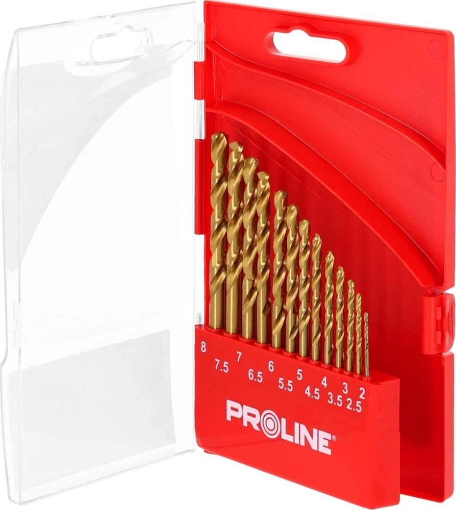 Grąžtas Wiertła Metalo grąžtai hsstin din338, šlifuoti, 13 vnt. (2-8 mm), prolinas