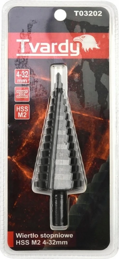 Tvardy Grąžtas HSS pakopiniam grąžtui M2 TiAlN 4-32mm (100)