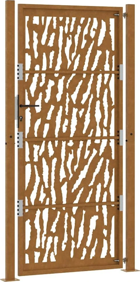 Sodo vartai, 100x200 cm, atsparūs oro sąlygoms, plienas, su atbrailomis