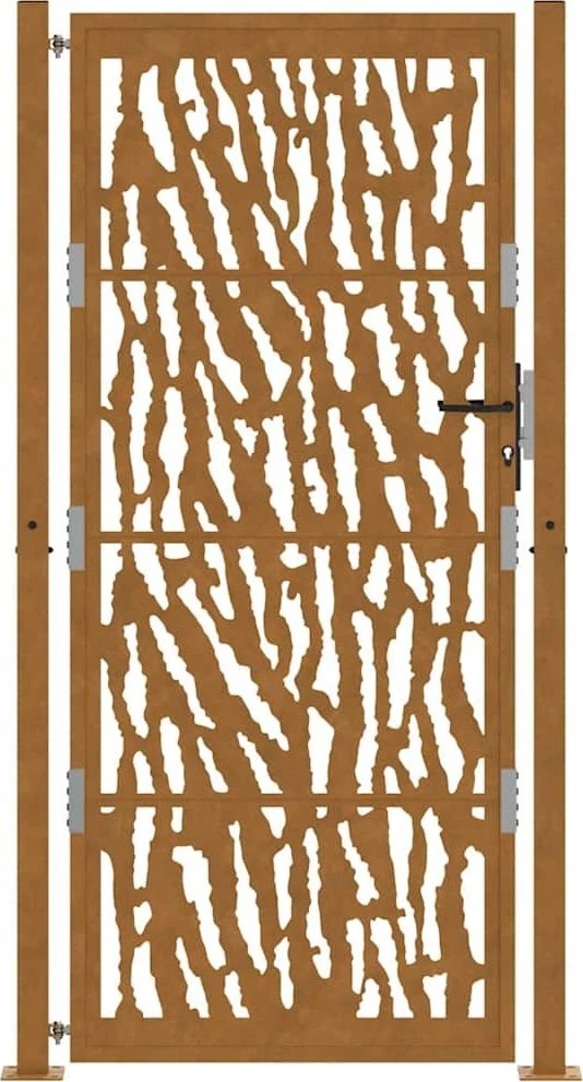 Sodo vartai, 100x200 cm, atsparūs oro sąlygoms, plienas, su atbrailomis
