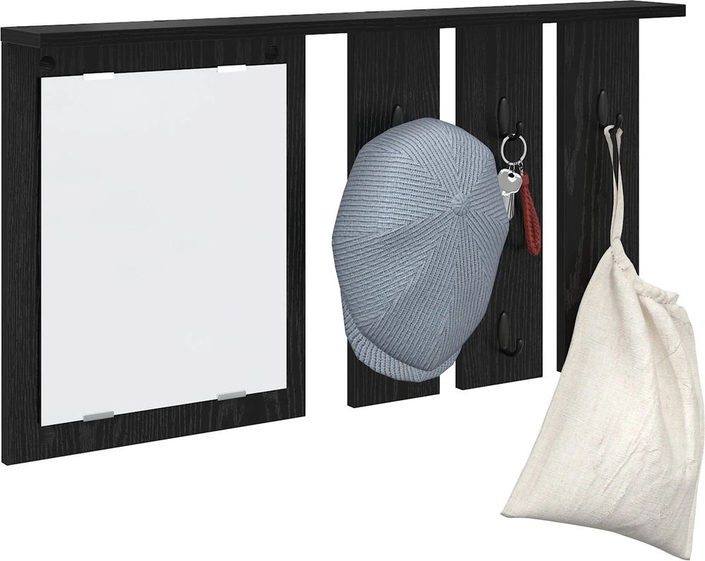 Prikabinamas paltas Sieninis juoda ąžuolo 85 x 10 x 45 cm