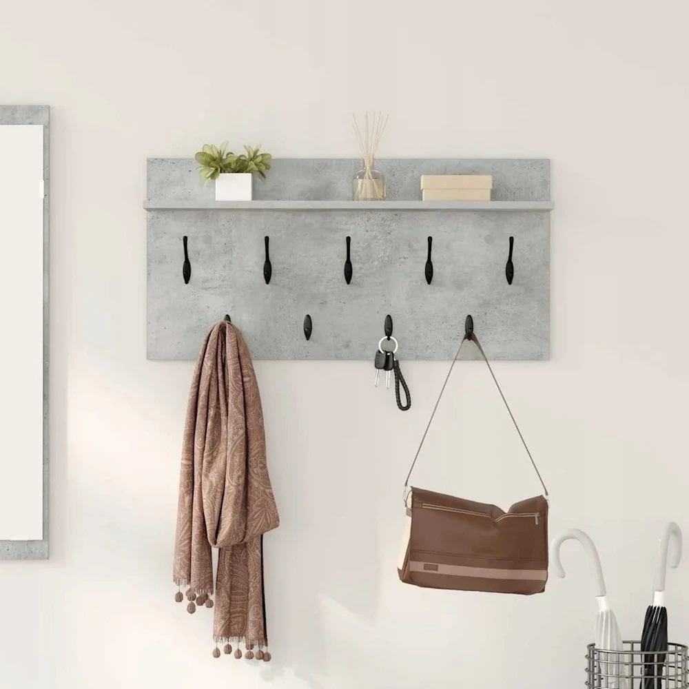 Prikabinamas paltas Sieninis Betono pilka 80 x 40 x 12 cm