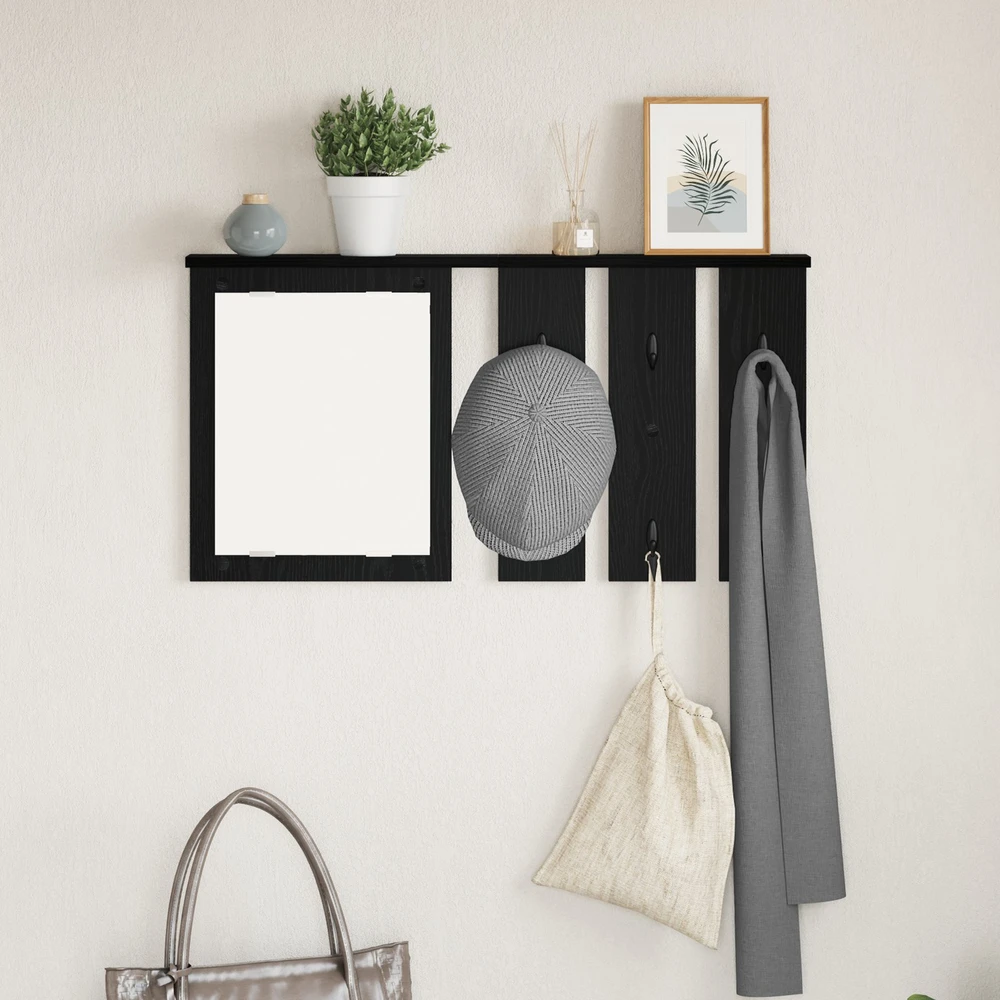 Prikabinamas paltas Sieninis juoda ąžuolo 85 x 10 x 45 cm