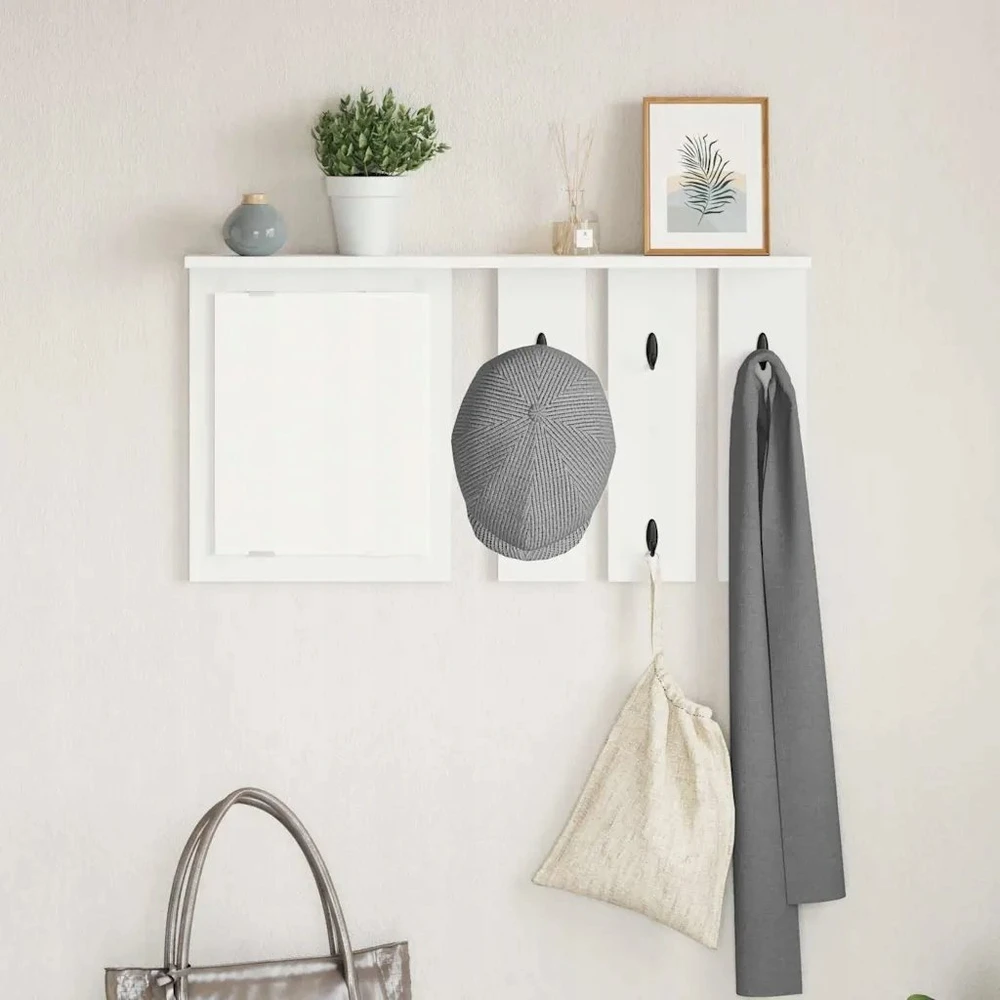 Prikabinamas paltas Sieninis Balta 85 x 10 x 45 cm