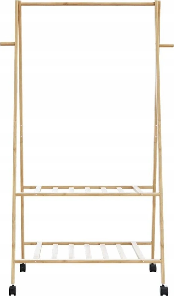 Drabužių kabykla su lentynomis/ratukais, 96x45,5x155,5cm