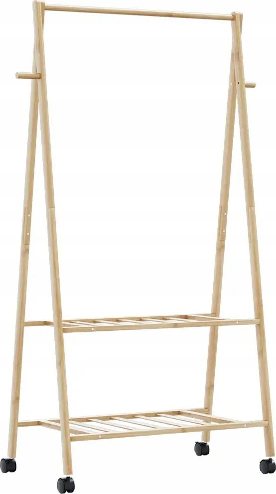 Drabužių kabykla su lentynomis/ratukais, 96x45,5x155,5cm