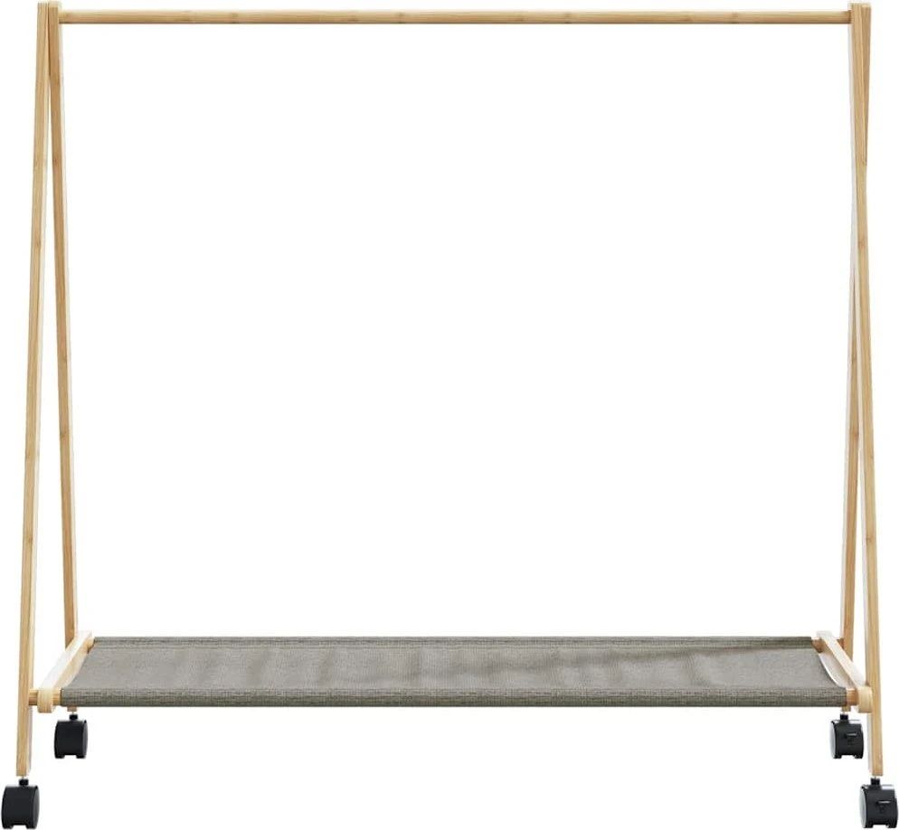 Drabužių kabykla su lentynomis/ratukais, 106x34x106,5cm