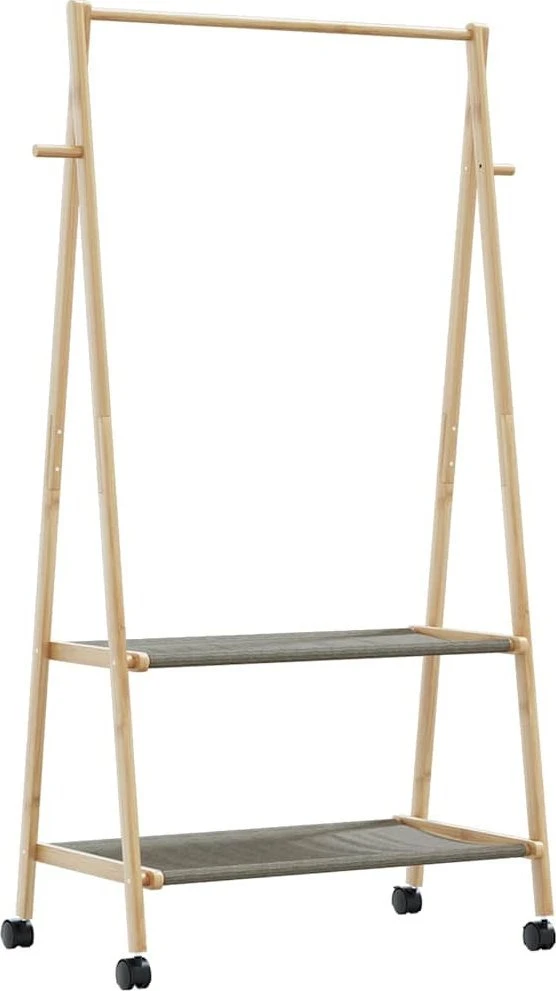Drabužių kabykla su lentynomis/ratukais, 96x45,5x155,5cm