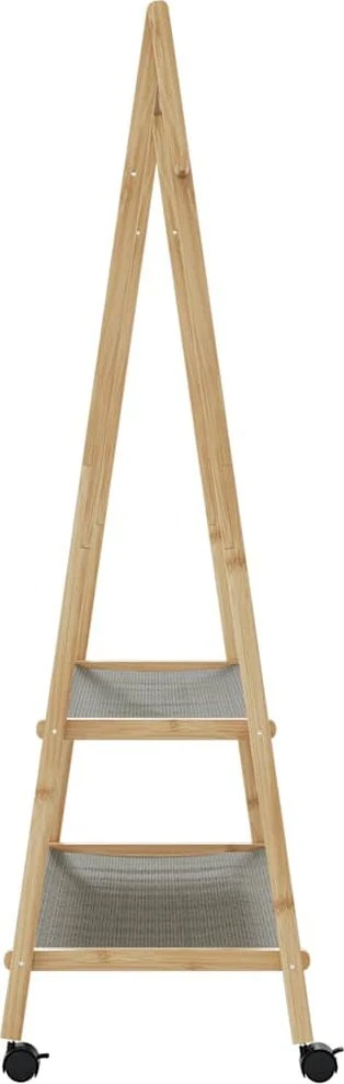 Drabužių kabykla su lentynomis/ratukais, 96x45,5x155,5cm