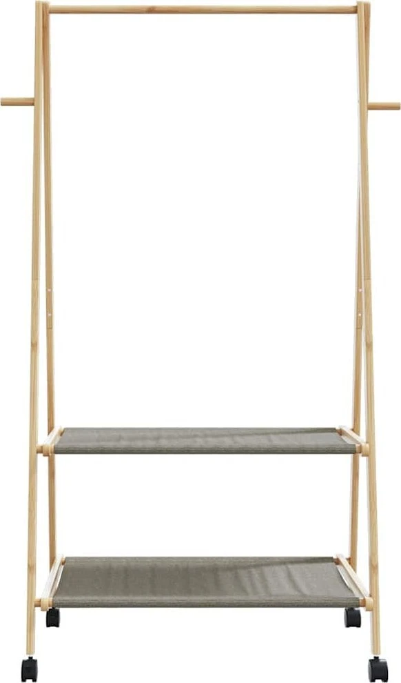 Drabužių kabykla su lentynomis/ratukais, 96x45,5x155,5cm