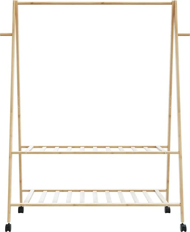 Drabužių kabykla su lentynomis/ratukais, 132x45,5x155,5cm