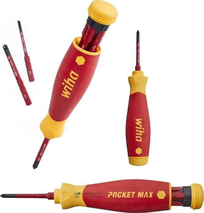 Atsuktuvas su antgaliais (4 vnt.) WIHA PocketMax® 1000V, Elektrikams