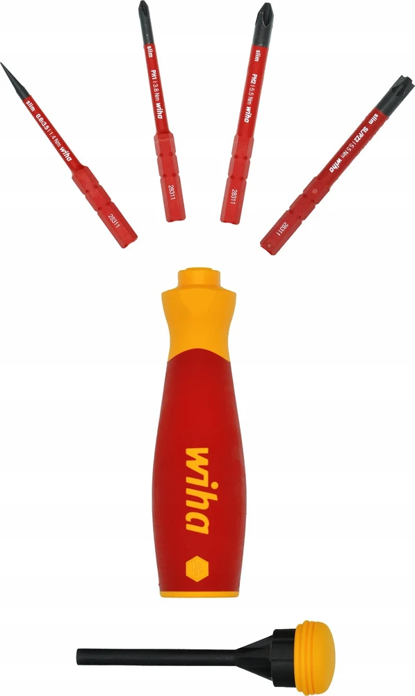 Atsuktuvas su antgaliais (4 vnt.) WIHA PocketMax® 1000V, Elektrikams