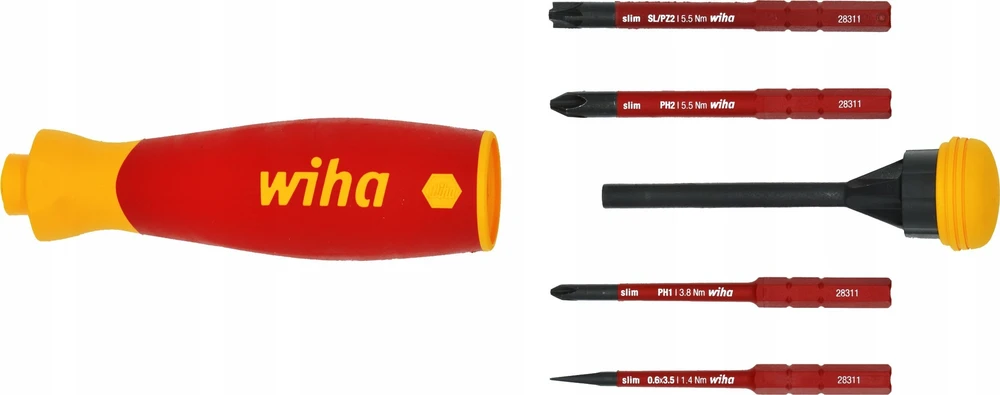 Atsuktuvas su antgaliais (4 vnt.) WIHA PocketMax® 1000V, Elektrikams