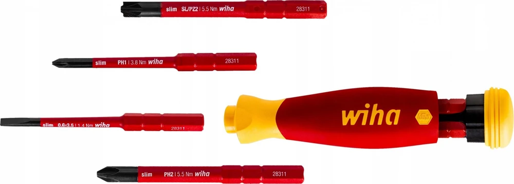 Atsuktuvas su antgaliais (4 vnt.) WIHA PocketMax® 1000V, Elektrikams