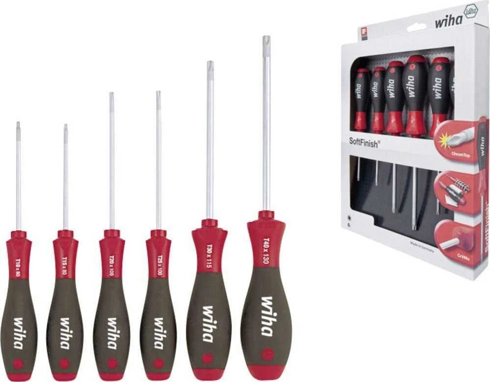 Atsuktuvų rinkinys WIHA SoftFinish TORX (6 vnt.)