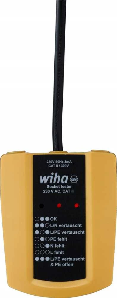 Lizdų testeris 230 V AC WIHA, Elektrikams