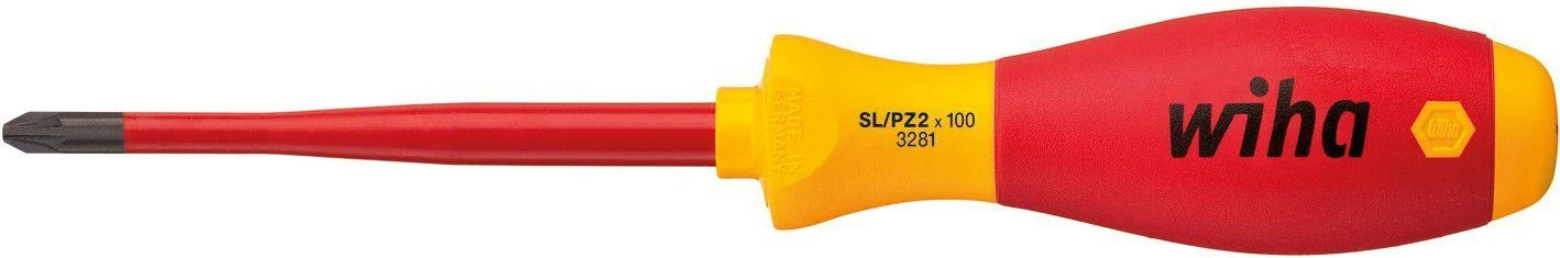 Atsuktuvas WIHA SoftFinish® electric slimFix PlusMinus / Pozidriv SL / PZ1 x 80 mm