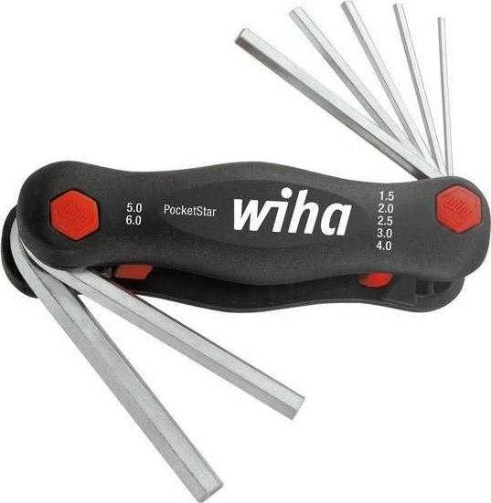 ŠEŠIABRAUNIŲ RAKTŲ RINKINYS WH-POCKETSTAR/23041 WIHA