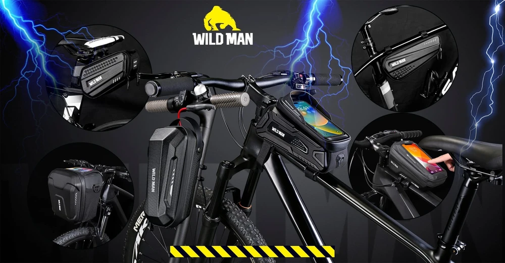 WILDMAN Scooter case/holder GD6X Plus frame bag juodos spalvos