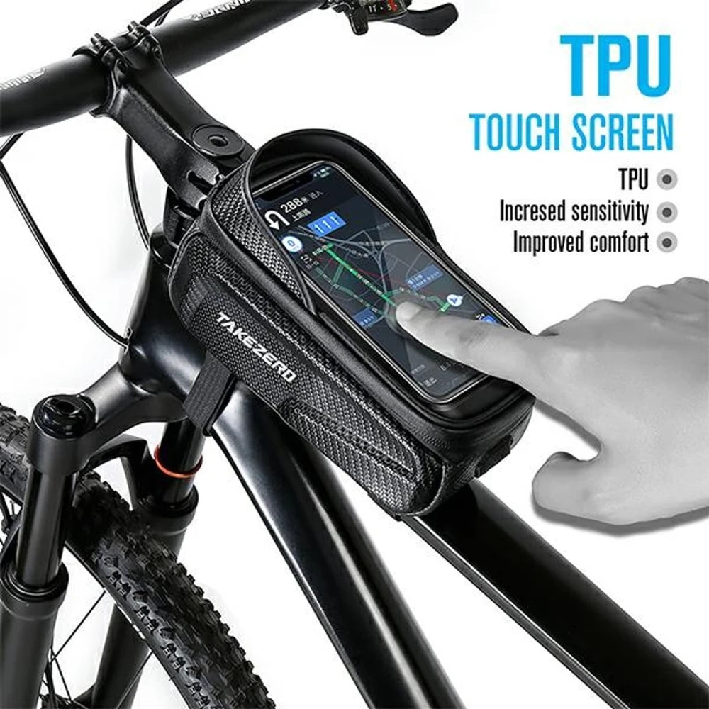 TAKEZEROTZ01 Dviračio krepšys/Mount Frame Bag juodos spalvos