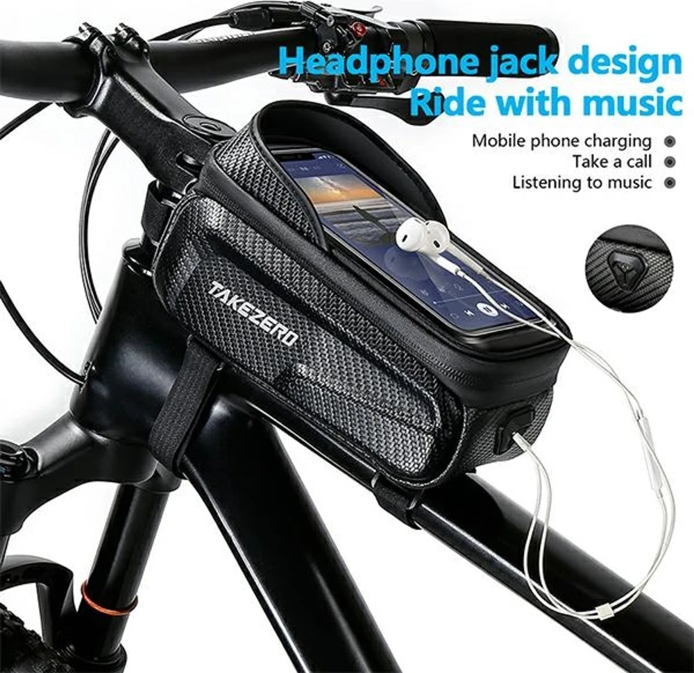 TAKEZEROTZ01 Dviračio krepšys/Mount Frame Bag juodos spalvos