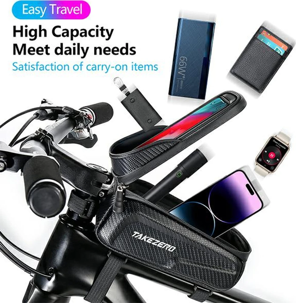 TAKEZEROTZ01 Dviračio krepšys/Mount Frame Bag juodos spalvos