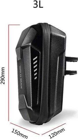 WILDMAN ES8X Plus scooter case/holder frame bag juodos spalvos