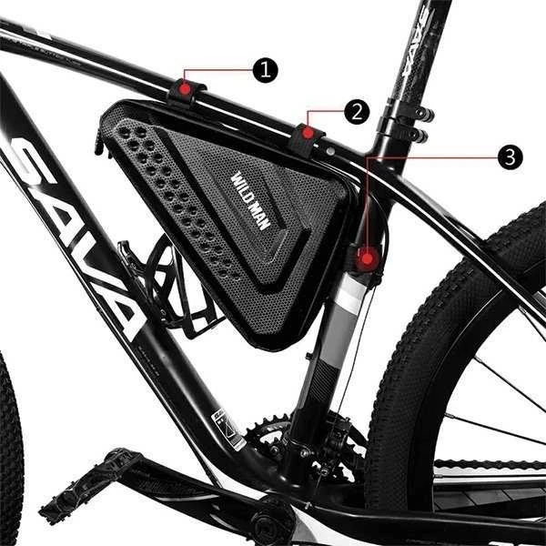 WILDMAN ES19 Bike Frame Dėklas/Bag Bike Holder juodos spalvos